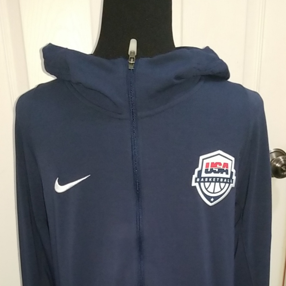 Nike blue dri fit hoodie size M usa